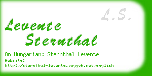 levente sternthal business card